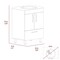 Tuhome Velloc Single Bathroom Vanity, Double Door Cabinet, One Drawer, White MLB6755 - alternate 2